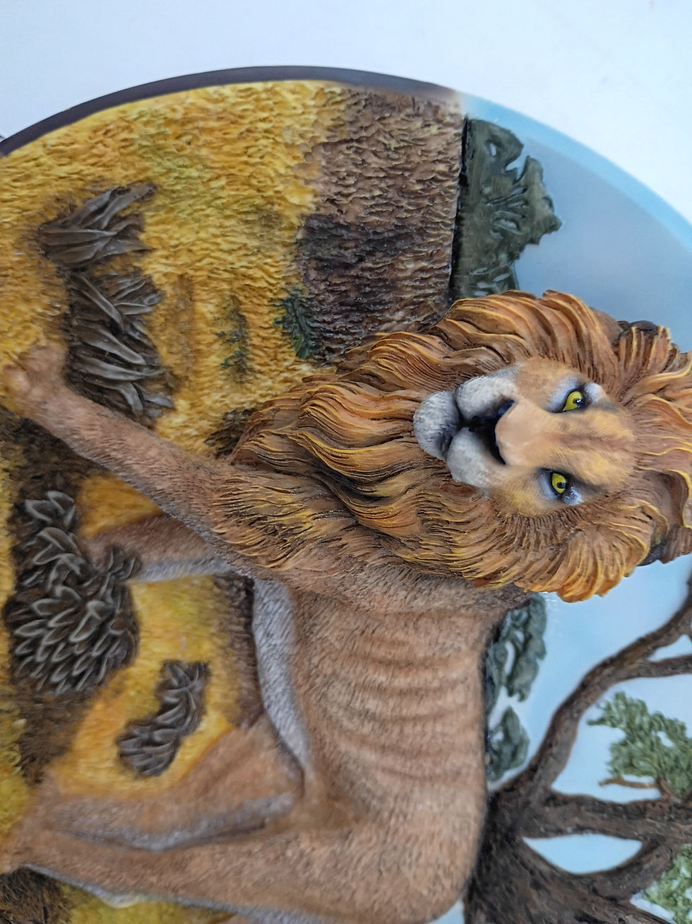 Thumbnail: 8" plate- "The African Lion" 6th Issue in the Fierce and Free - The Big Cats