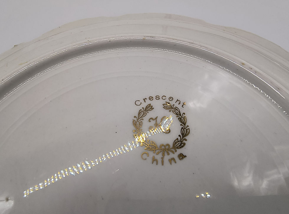 Thumbnail: 10" Porcelain- Beautiful Rose painted plate - Crescent China
