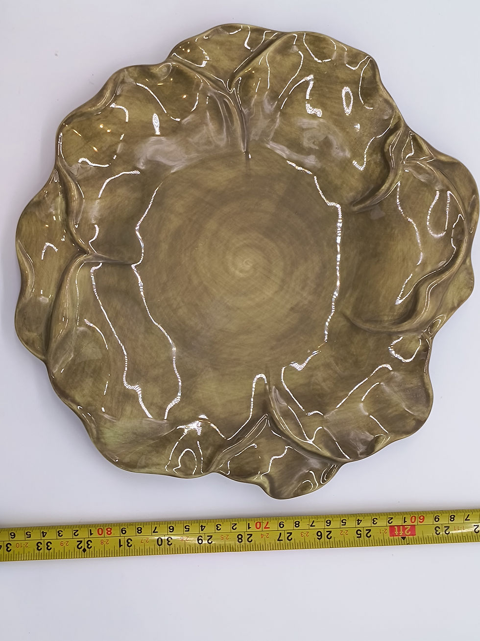 Thumbnail: 11" Rocher & Co Plate - Greenleaf Flower collection eathenware made in China
