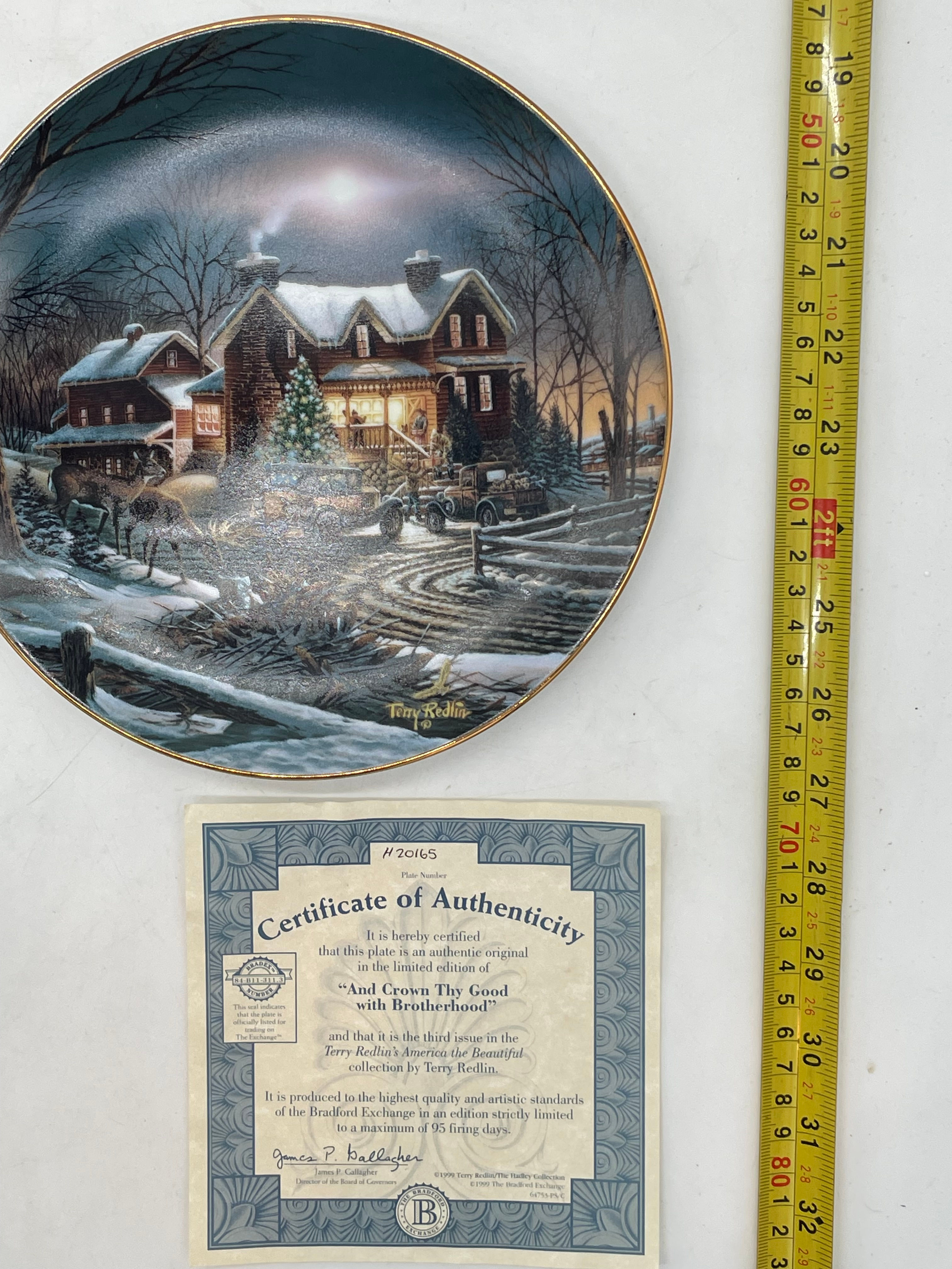 8" Plate - "And Crown Thy Good With Brotherhood" by Terry Redlin