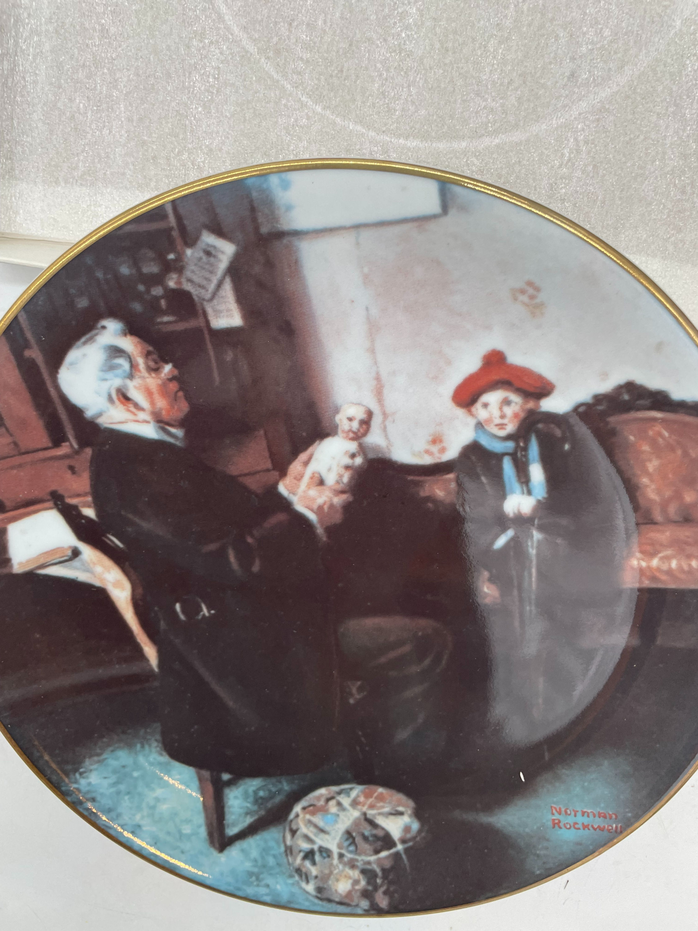 8" Plate - "The Doctor and the Doll" 1977 1st limited edition collector's plate