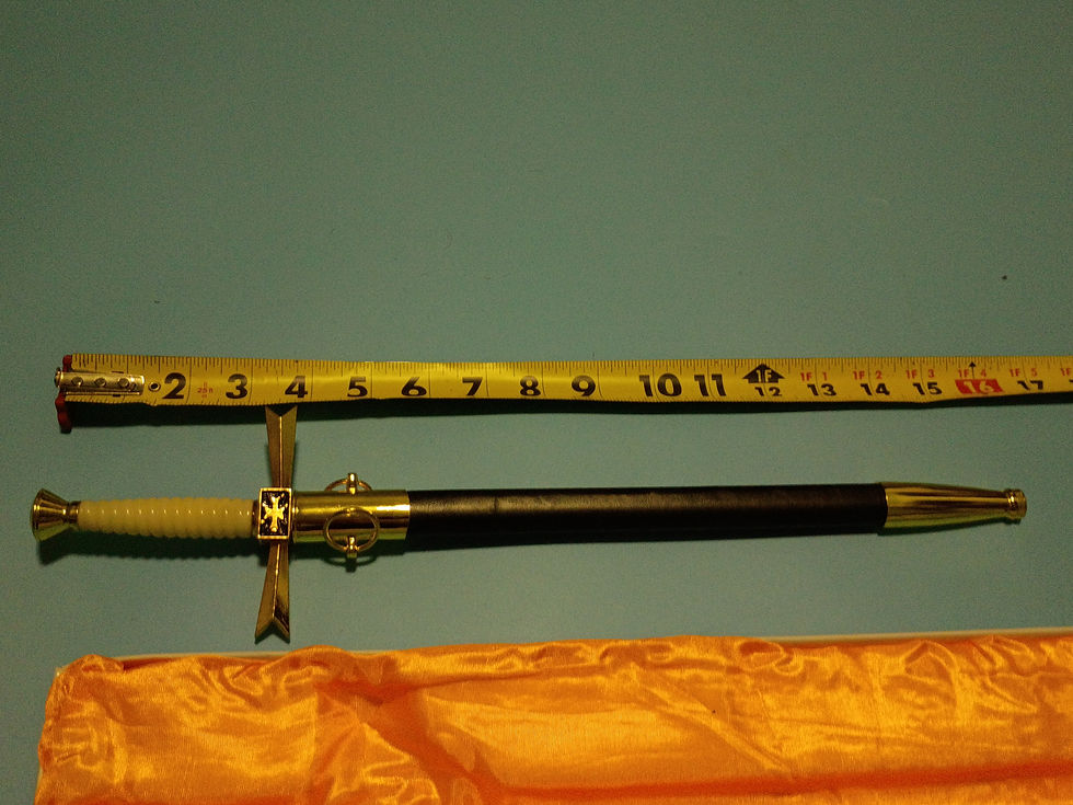 Thumbnail: Approx. 15" Dagger - Appears brass - not sure of materials used with sheath