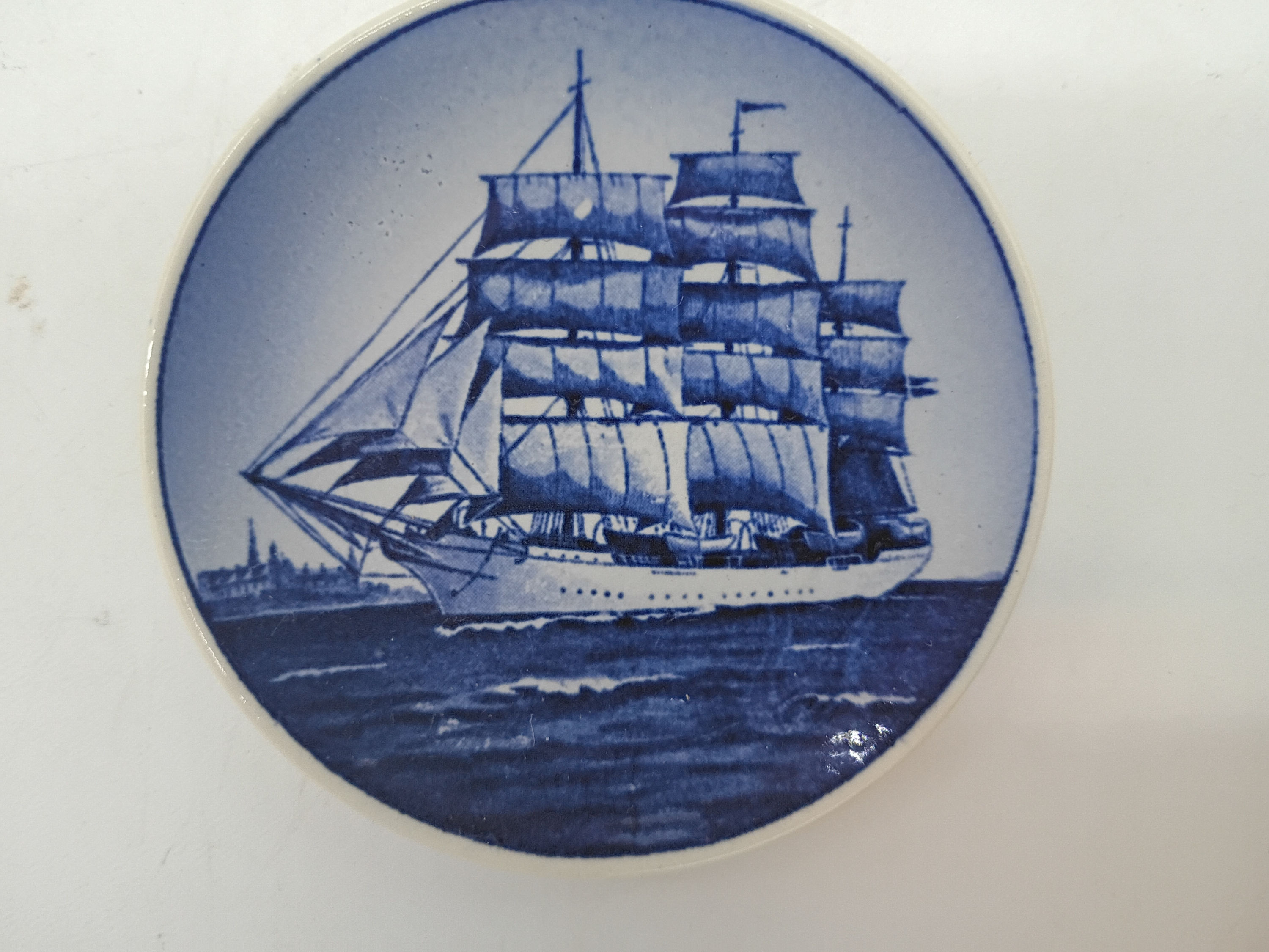 3" Plate - Royal Copenhagen- The training ship "Skoleskibet Danmark"