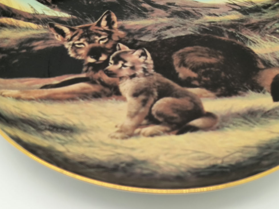 Thumbnail: 8" Plate-"The Wolf Red " by Will  Nelson- 8th issue - Last of Their Kind