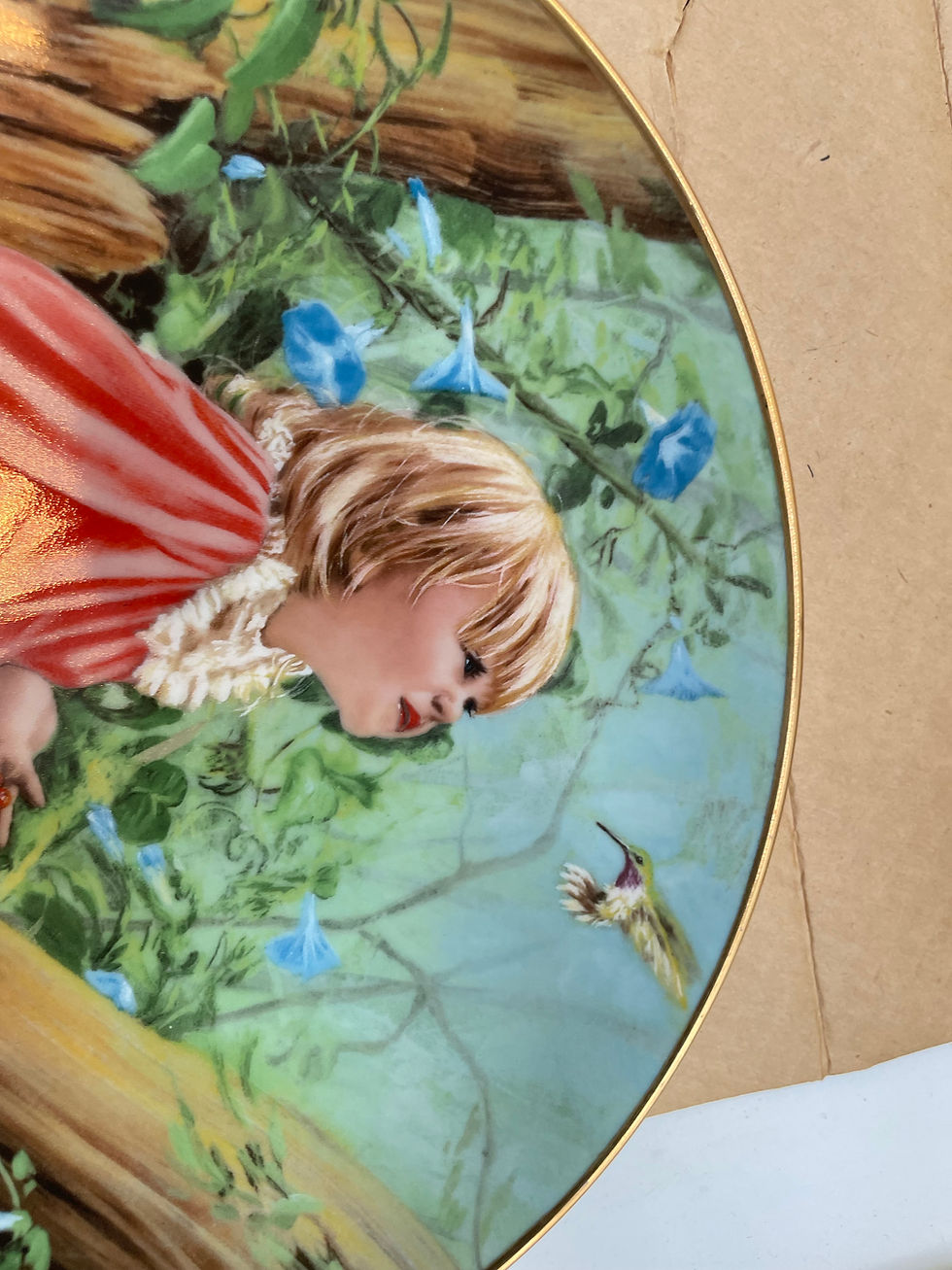 Thumbnail: 8" Plate - "Susan's World" 2nd issue in the Real Children by Nancy Turner