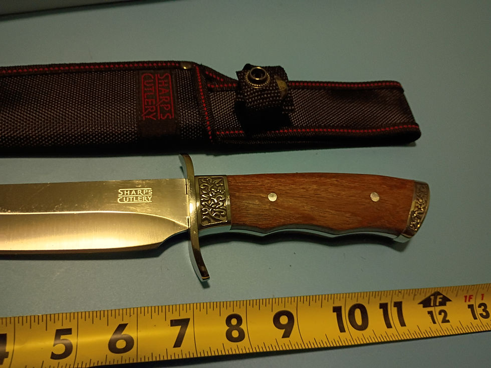 Thumbnail: 12.5" Bowie -3CR13 stainless blade-Pakkawood handle -1680D Nylon Sheath