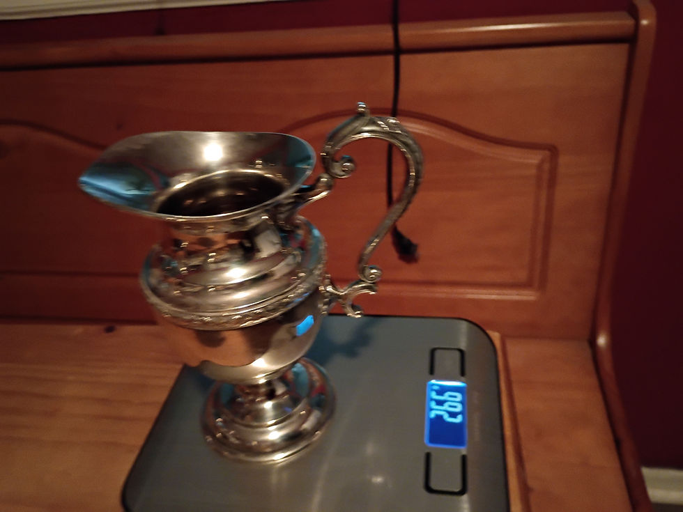 Thumbnail: 13" tallest- Sterling silver 950 Toshikazu Tea Set- Teapot, Sugar and Creamer
