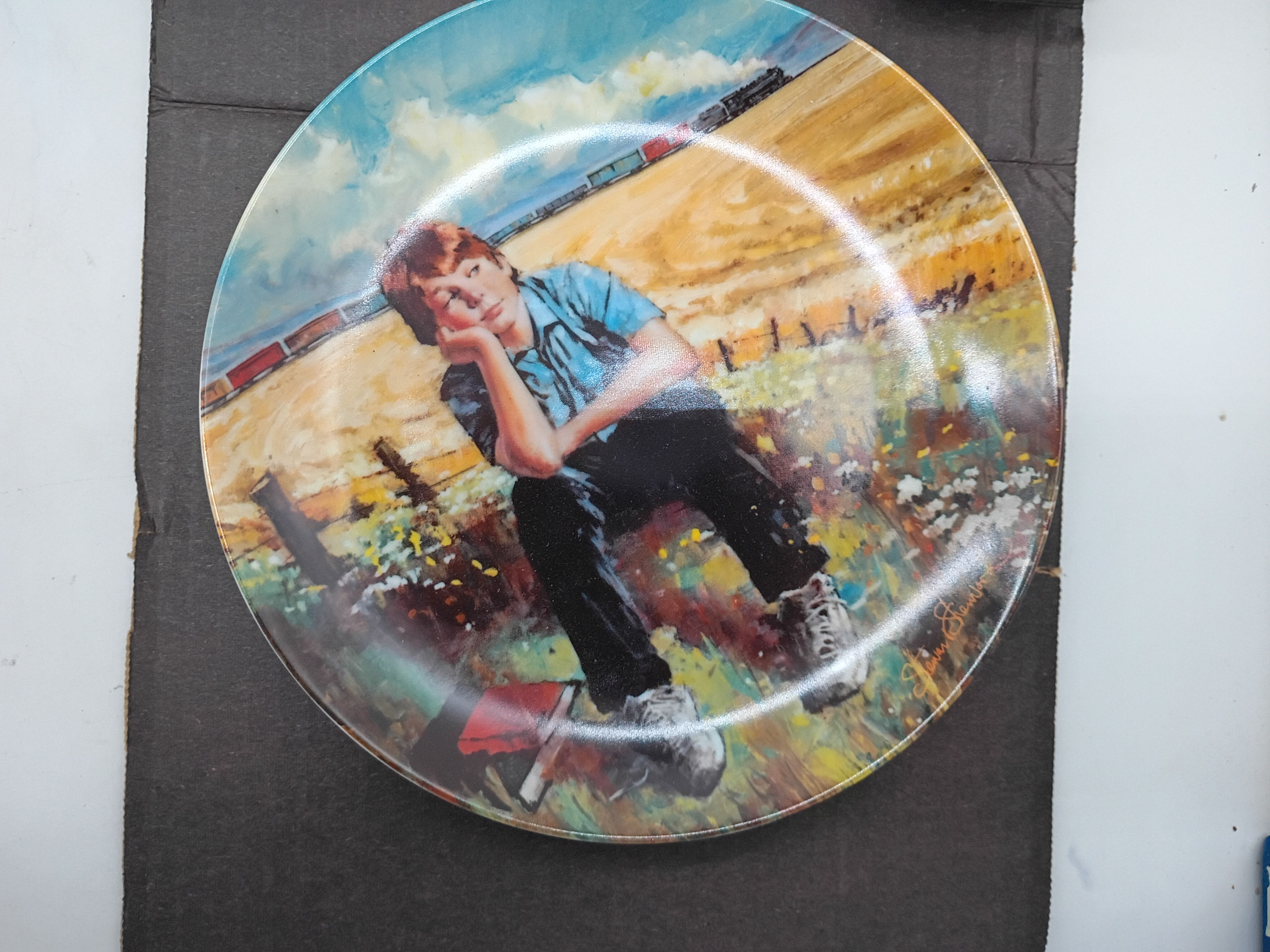 8" Plate-"Wishful Thinking" by artist Stewart Sherwood- 4th plate in collection