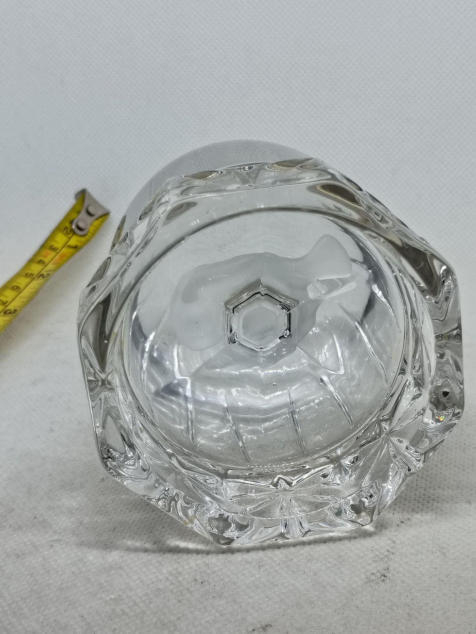 Thumbnail: 4.5"  tall- Crystal bird in Glass cage