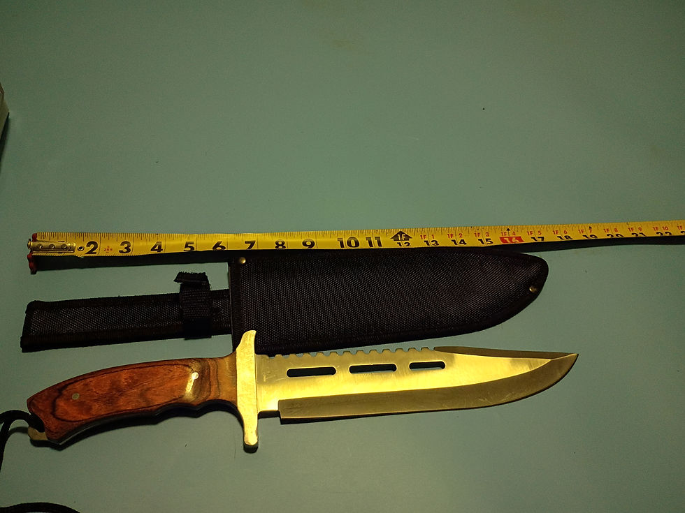 Thumbnail: 16"  Combat Dagger - Satin stainless blade-coco pakka wood handle - nylon sheath