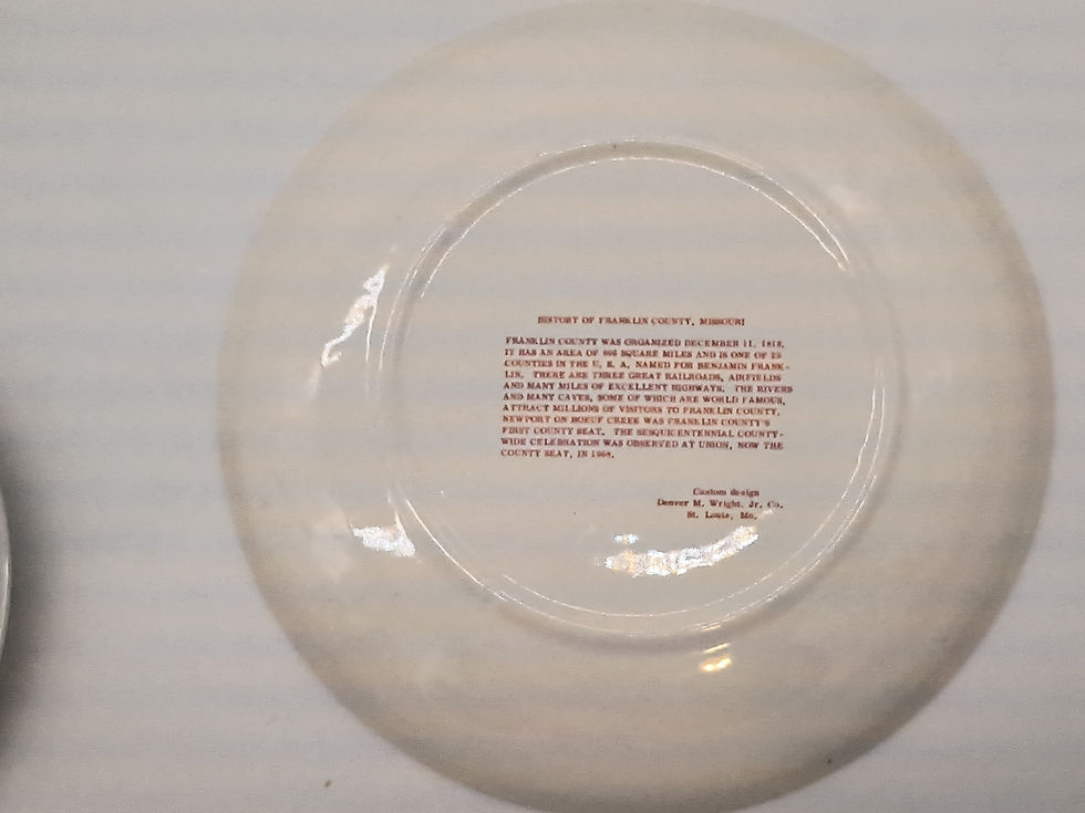 Thumbnail: 10" Plate- Sesquicentennial - Franklin County, Missouri 150 yr plate