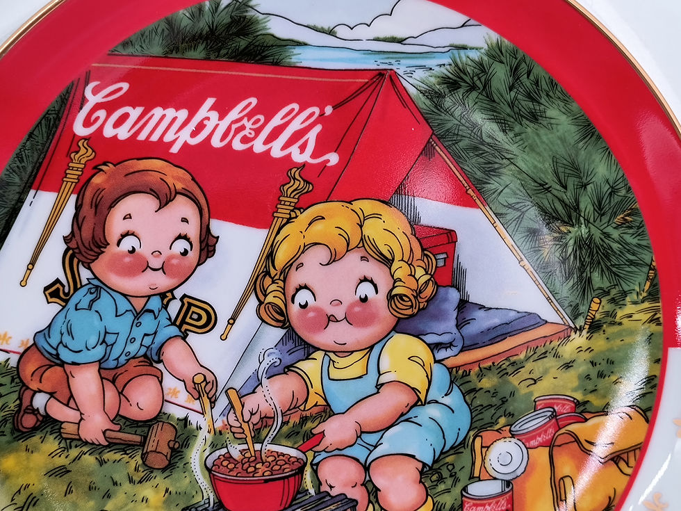 Thumbnail: 8"plate "Bean With Bacon Soup" - The Campbell Kids"  Danbury Mint #A6556