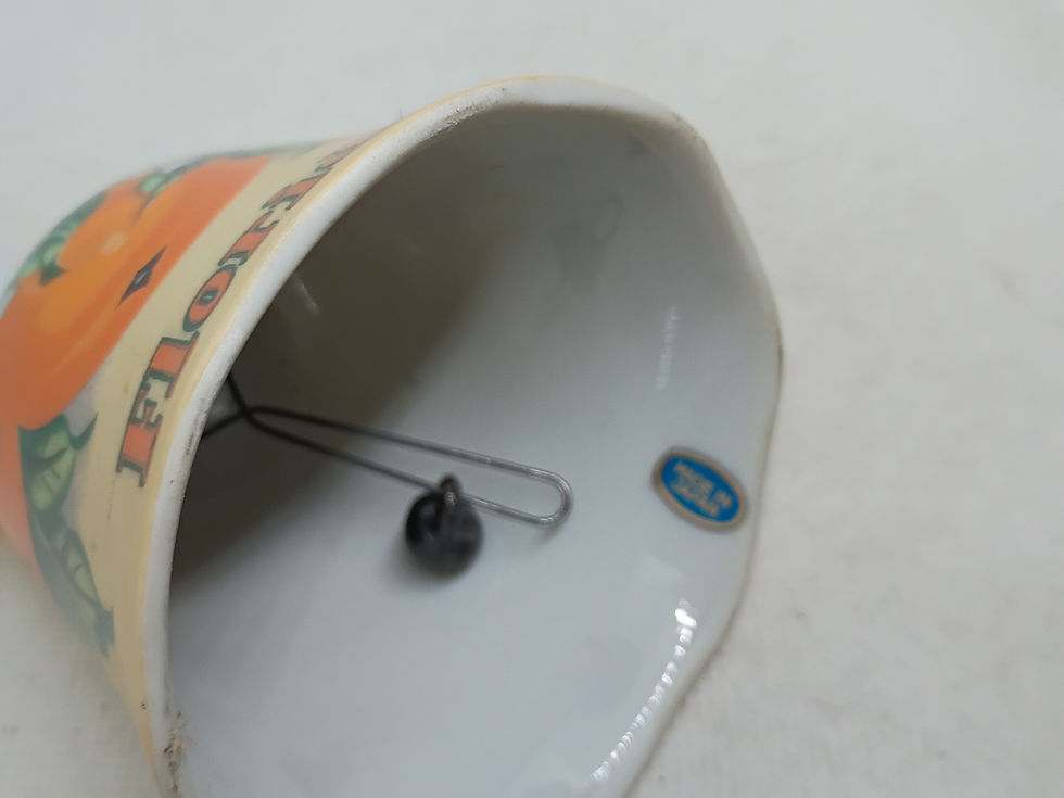 Thumbnail: 5.5" Porcelain Bell- Florida Souvenir bell- Oranges design- Made in Japan