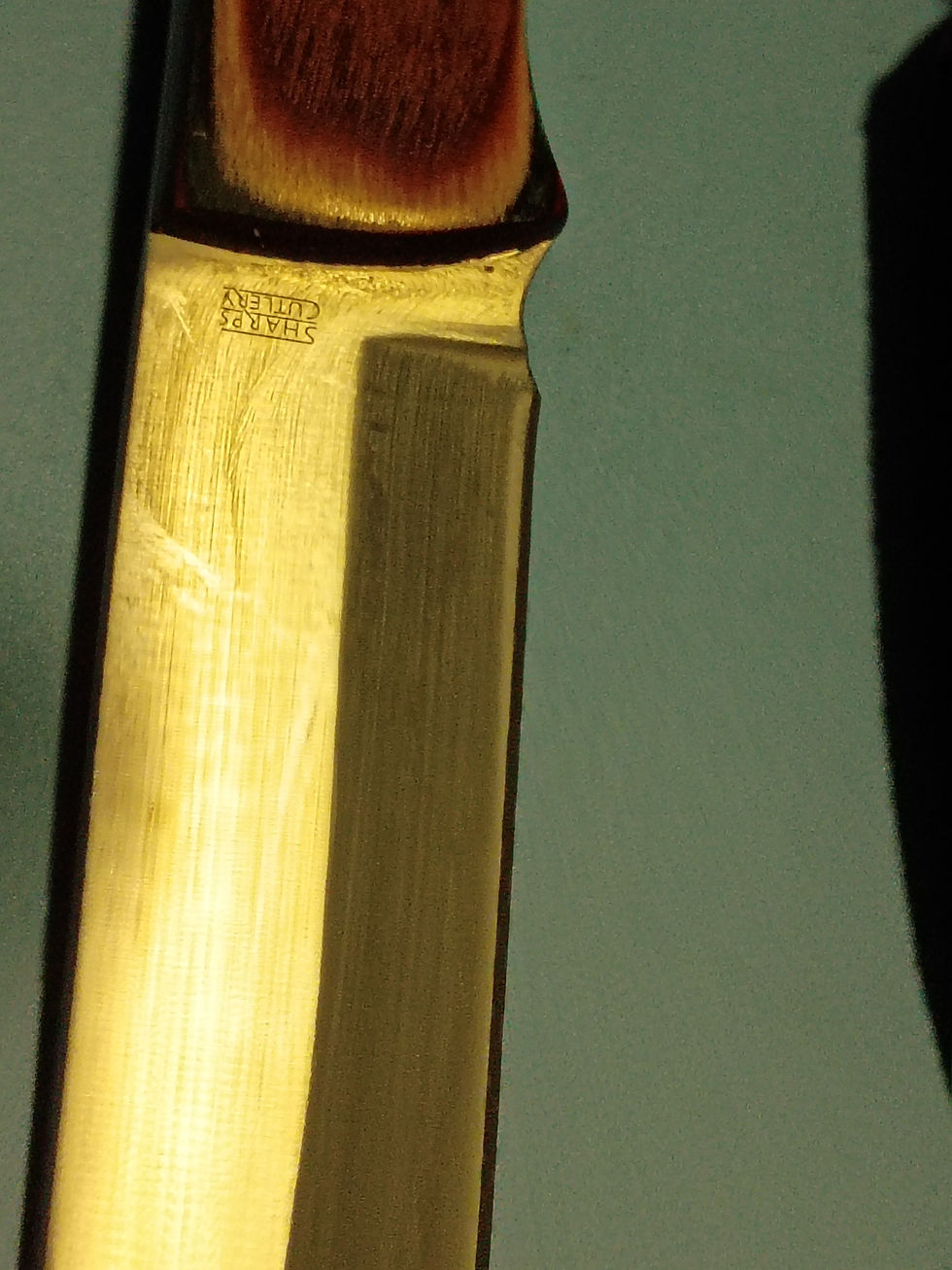 Thumbnail: 9" Bowie -stainless blade -red and black- pakawood handle-1680D Nylon Sheath