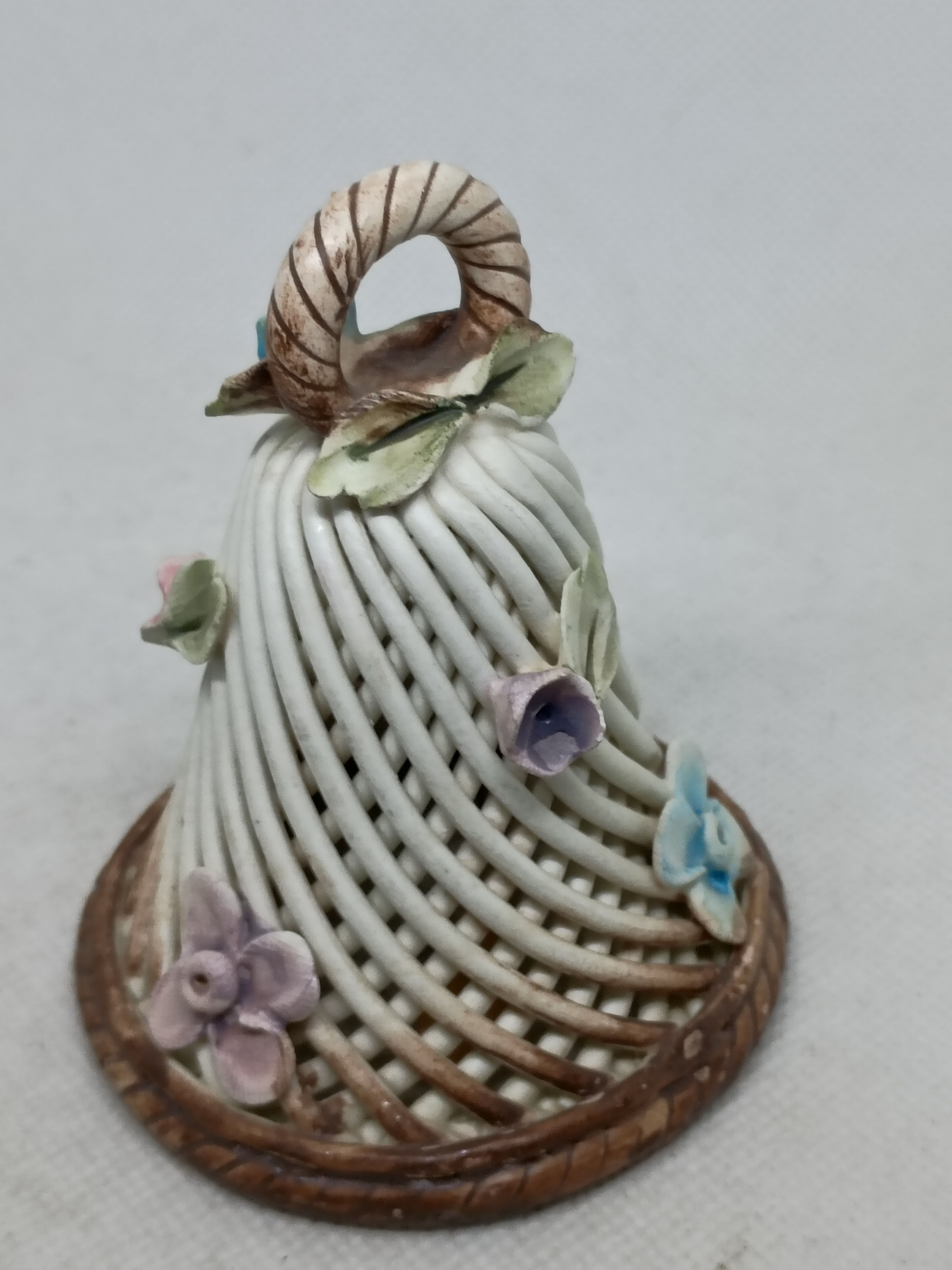 Approx. 3 5" Porcelain Bell- Visconti Mollica Capidomonti - Made in Italy