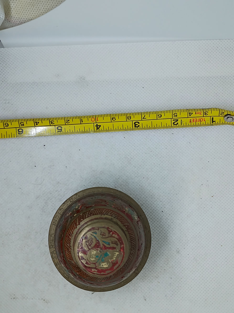 Thumbnail: 2.5" tall vintage round brass claw bell- Made in India