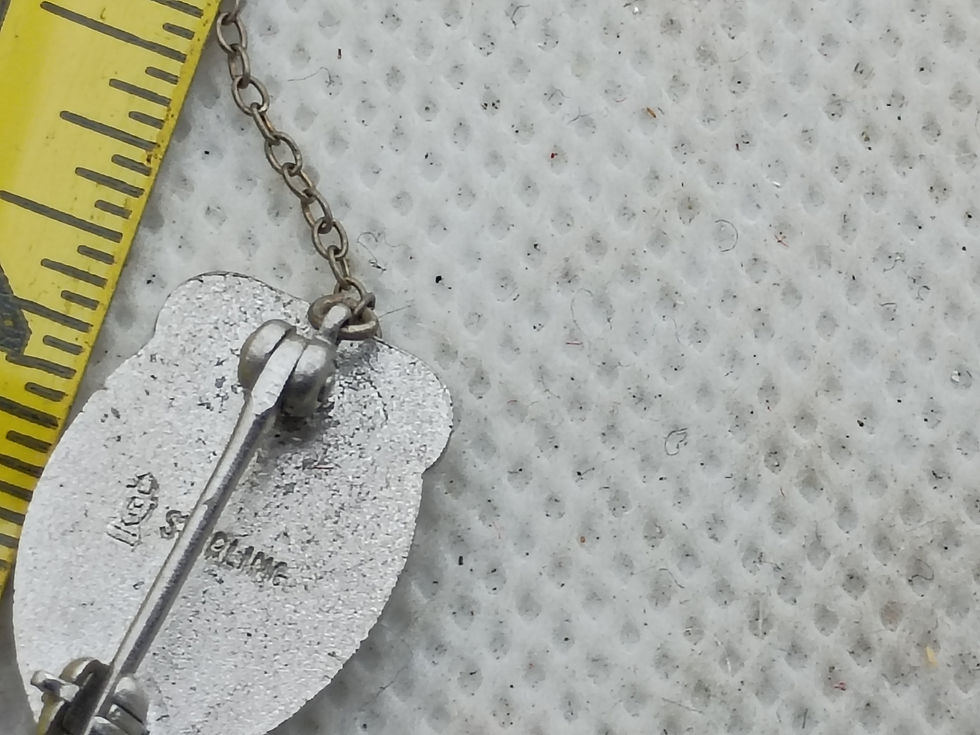 Thumbnail: 1.5'total-Vintage Future Teachers of America torch and shield dangle pin/tie tac