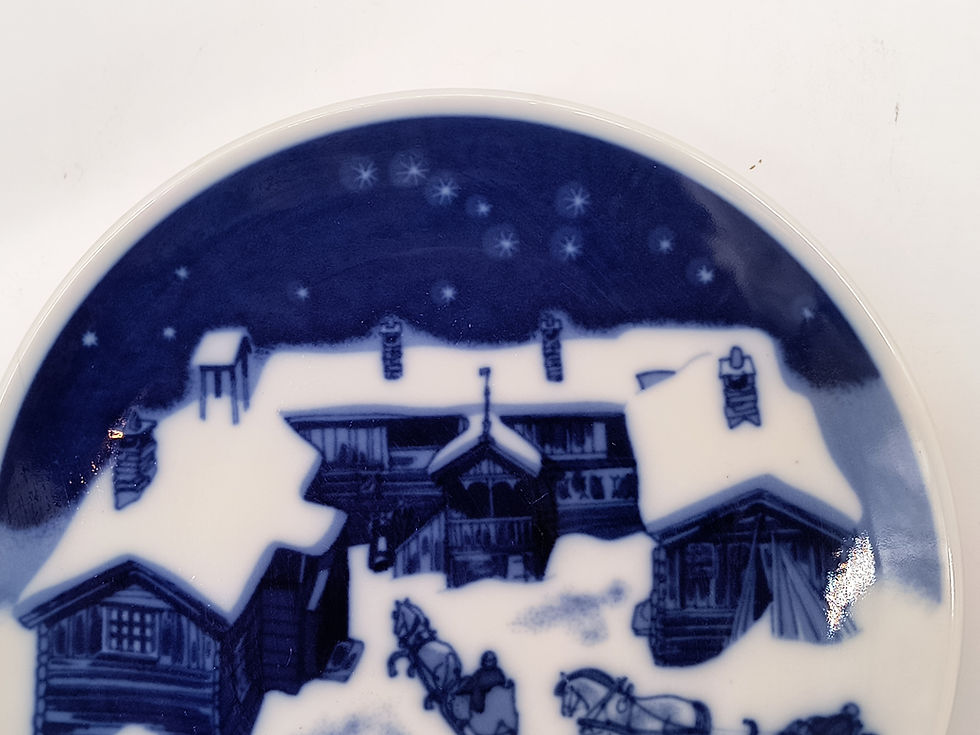Thumbnail: 7" Plate - Julen 1978 - "Christmas Eve" Porsgrunds Norway