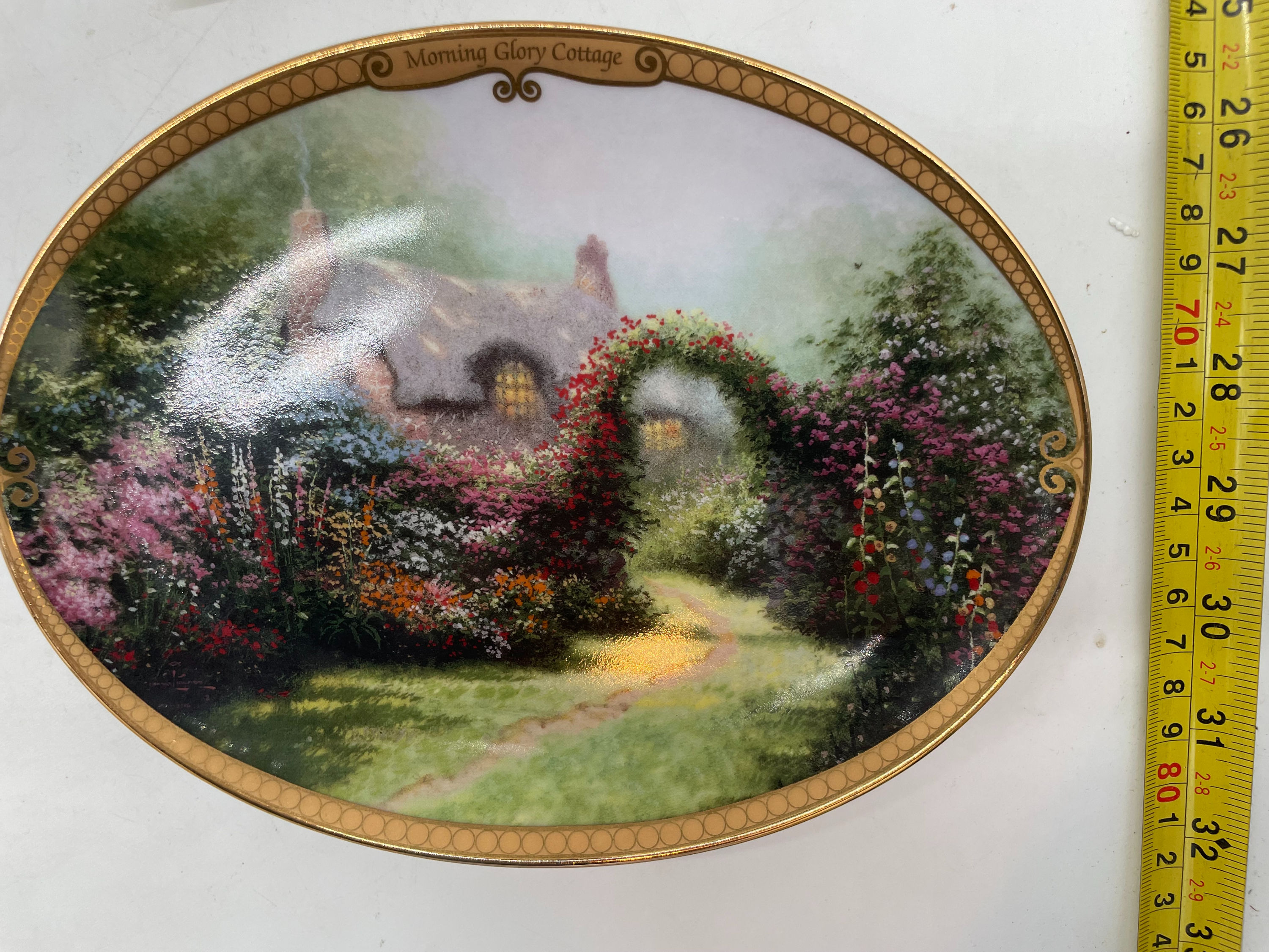 9" Plate-"Morning Glory Cottage" 8th in the Thomas Kinkade Scenes of Serenity