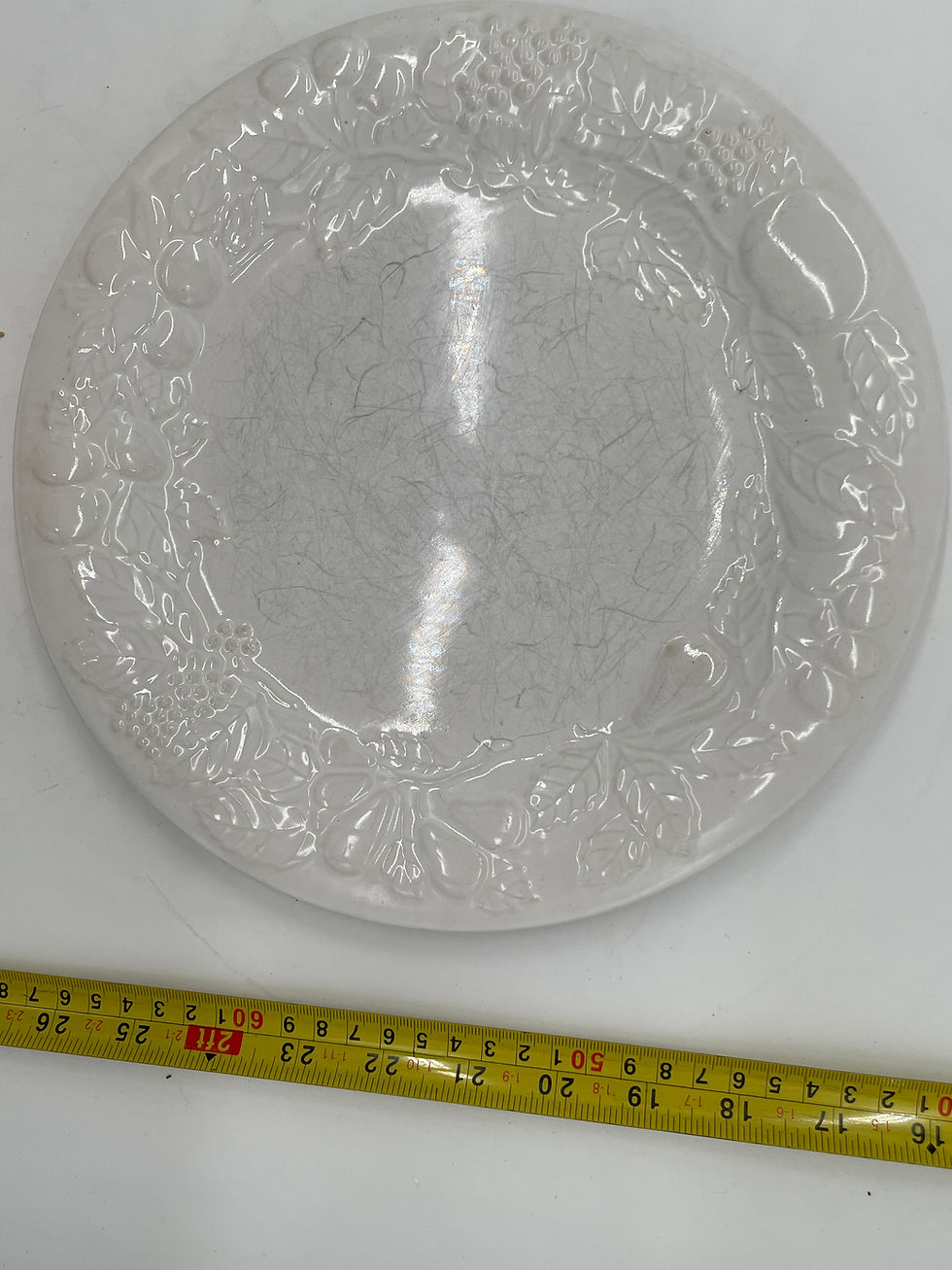 Thumbnail: 10" plate - Vintage  Gibson Fruit Off-White Plate- microwave and dishwasher safe