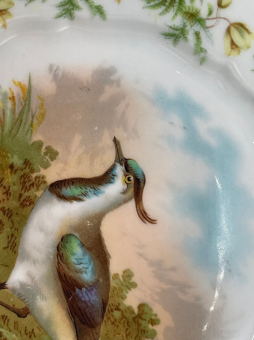 Thumbnail: 9" Vintage plate- game bird scene design  - Altwasser Germany