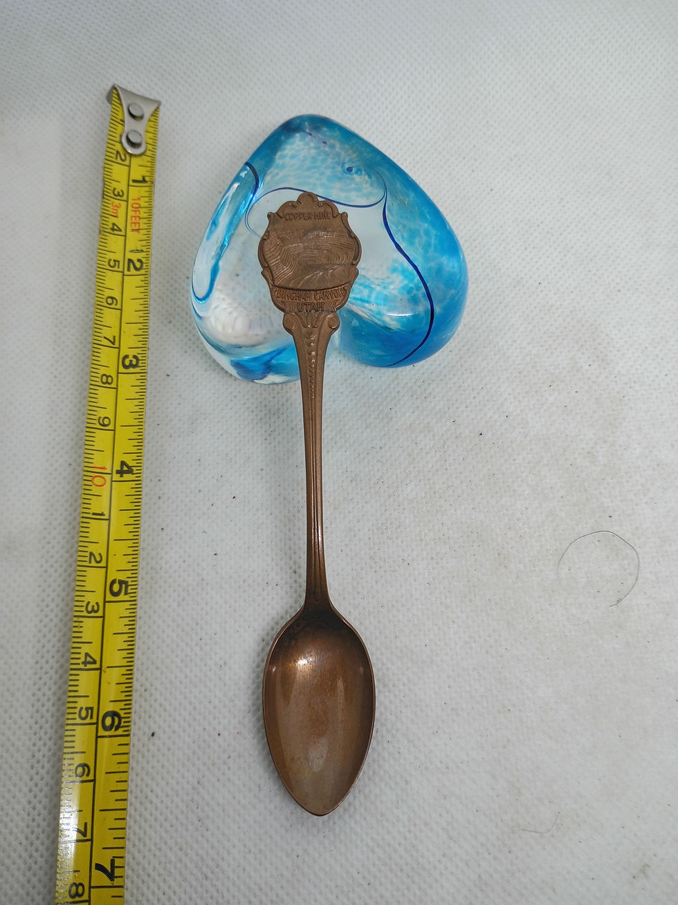 Thumbnail: Approx 4.5"- Solid copper souvenir spoon- Bingham Canyon Utah- Copper Mine