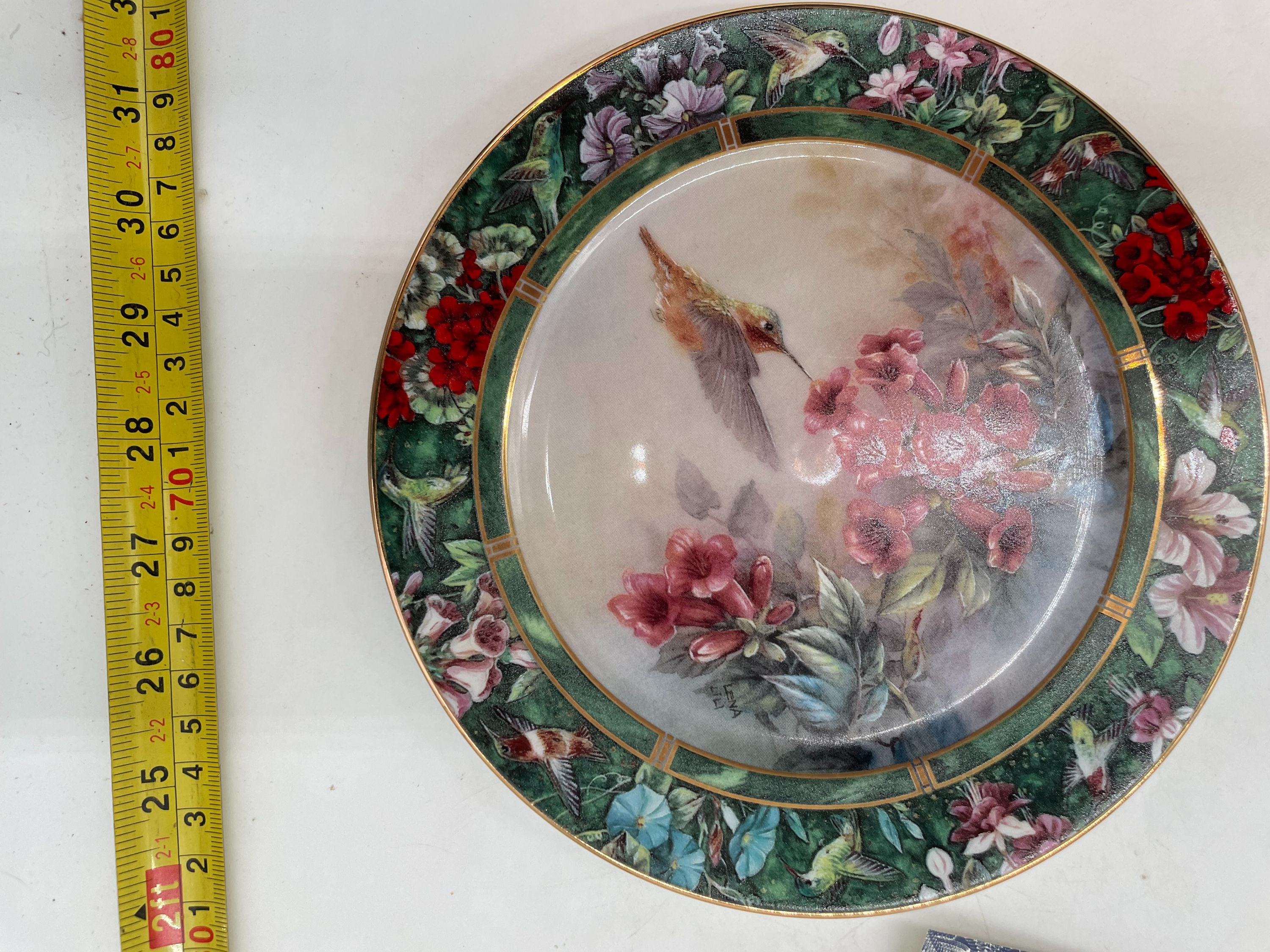8" Plate "Then Allen's Hummingbird"8th issue in Hummingbird Treasury by Lena Liu