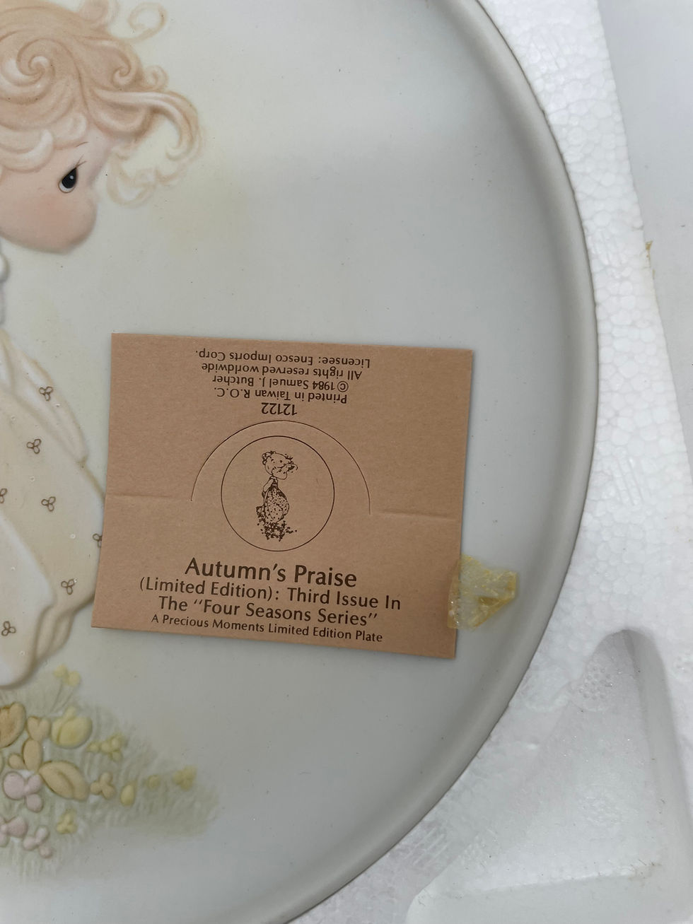 Thumbnail: 8" plate- "Autumn's Praise" by Sam Butcher   Precious Moments