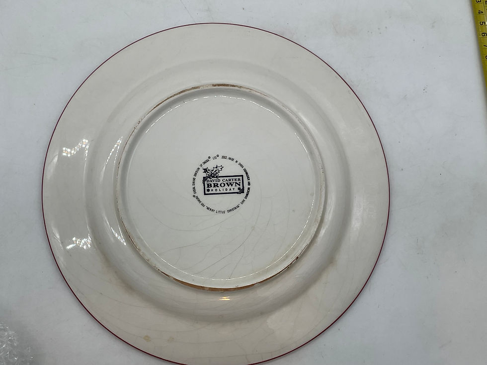 Thumbnail: 10" plate- -Sleigh Scene- Merry Little Christmas- David Carter Brown Holiday