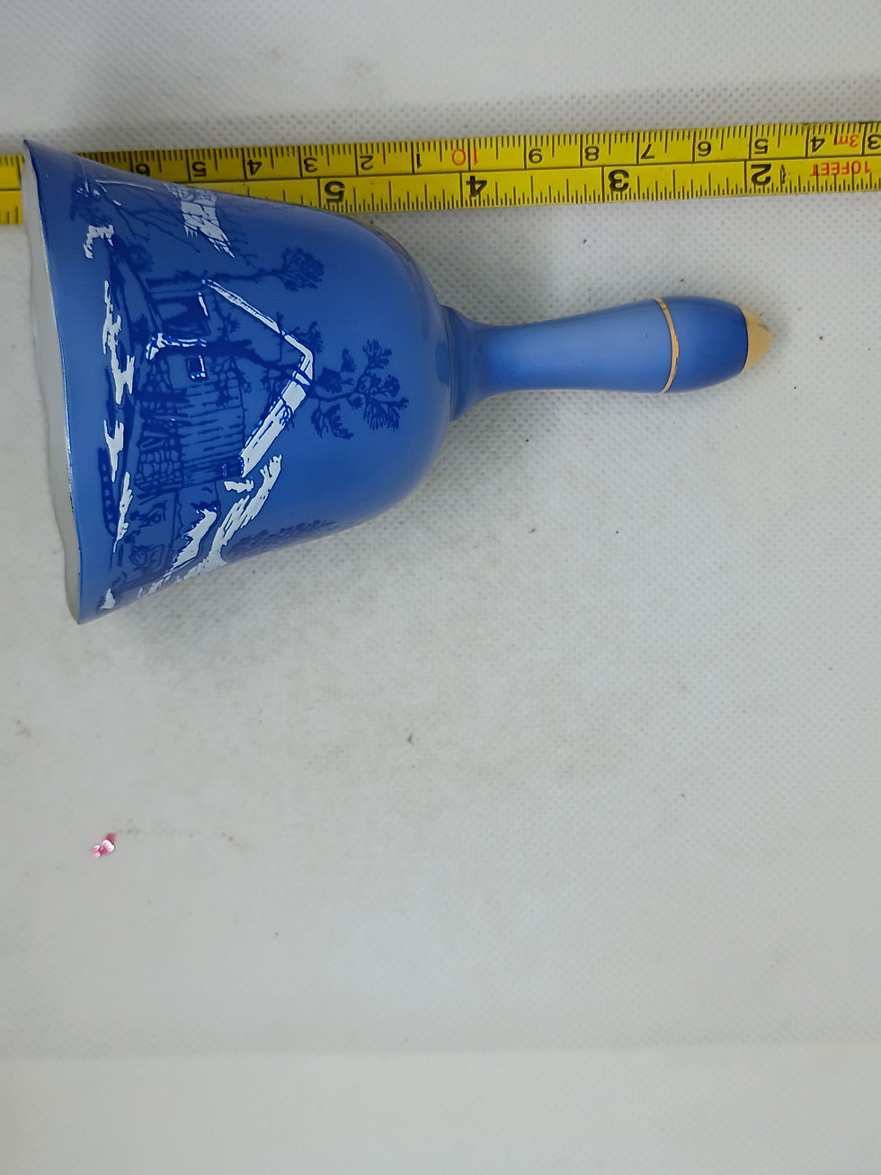Thumbnail: Approx. 5.5" tall- porcelain bell - Currier and Ives Copenhagen Bell Series 1976
