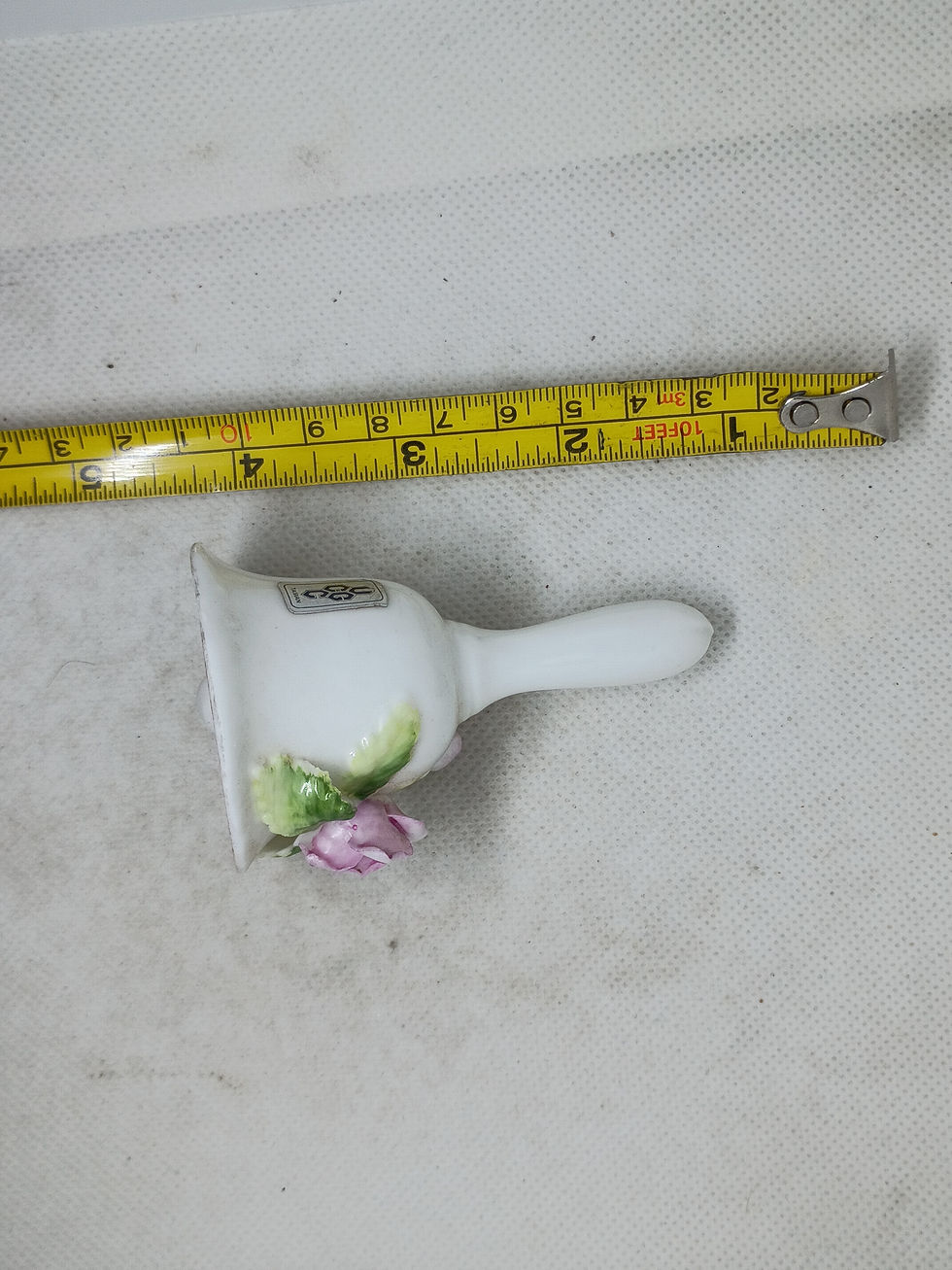 Thumbnail: Approx. 3.25" tall- porcelain bell -Capodimonti type flower bell