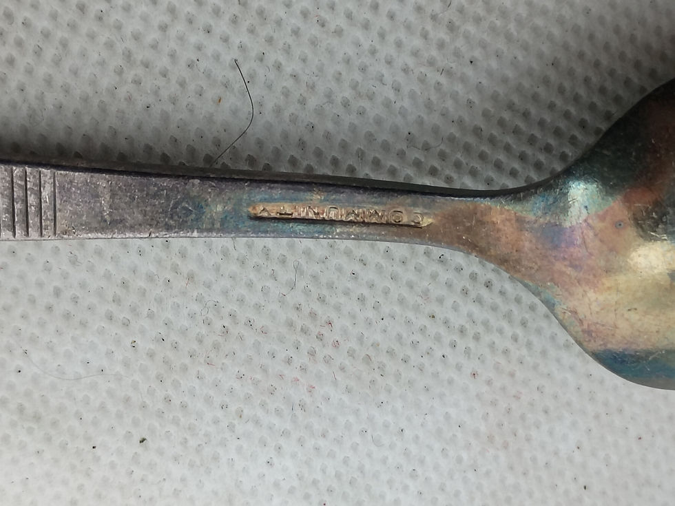 Thumbnail: Approx 4.5"- vintage silver-plated spoon from the Community line -Oneida Silver