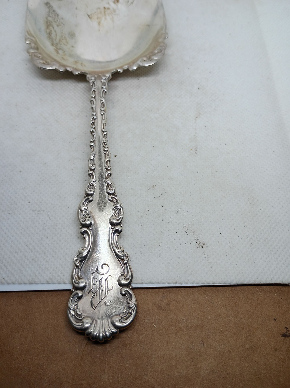 Thumbnail: 9"+ Antique Louis XV Sterling Silver cake server by Whiting Mfg. Co - 73g