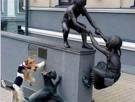 Una escultura representativa de la confianza