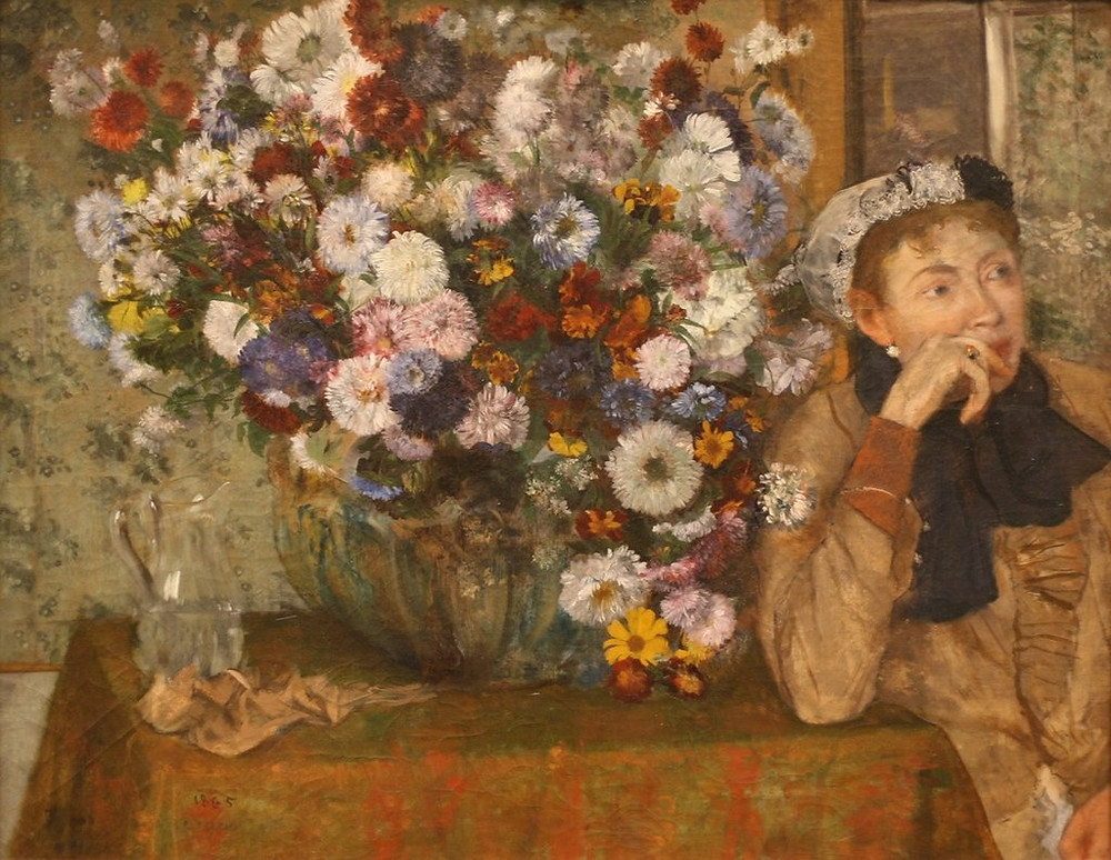 "Mujer sentada con jarrón" (1865)