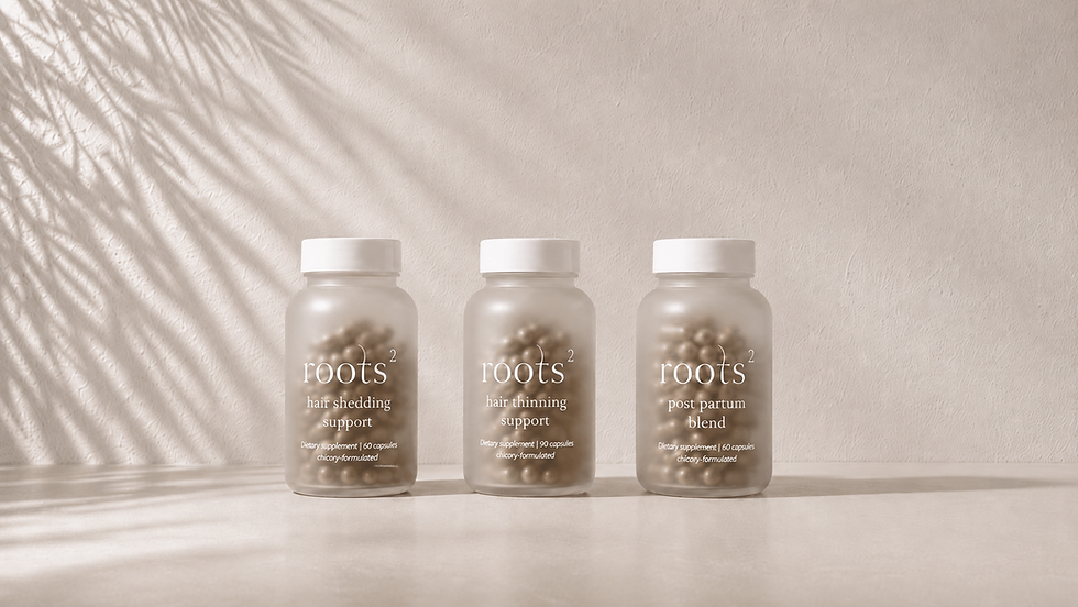 roots2 3 types of bottles for hair shedding hair thinning and post-partum