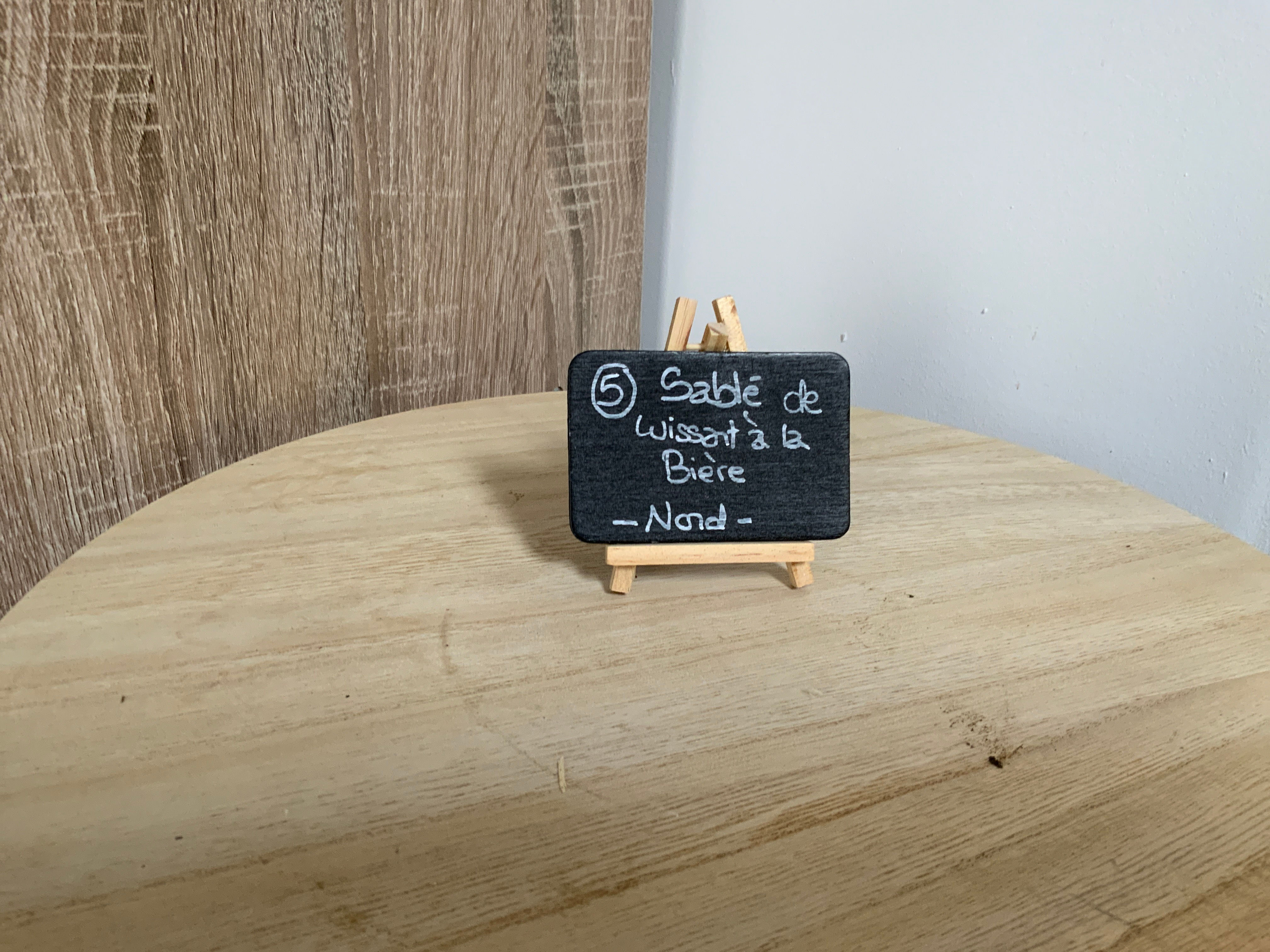 Mini chevalet de table avec ardoise rectangulaire