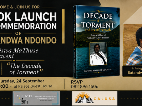 Cala Book Launch and Commemoration of Batandwa Ndondo