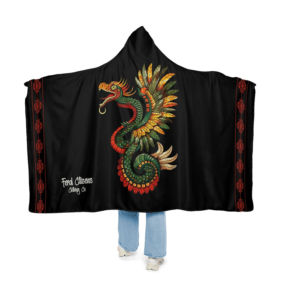 Meso Ameri. God Serpent - Hooded Blanket
