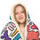 Thumbnail: Doodles 80s Pop Art - Hooded Blanket
