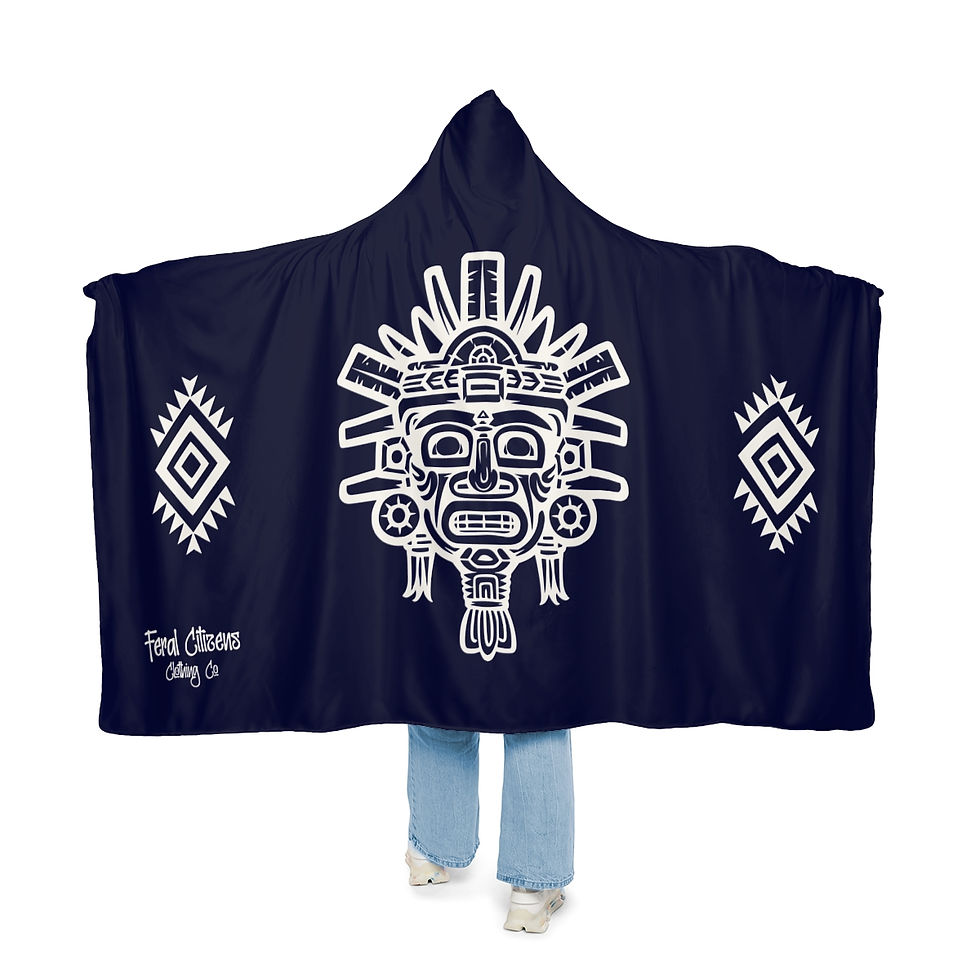 Meso Ameri God 5 - Hooded Blanket