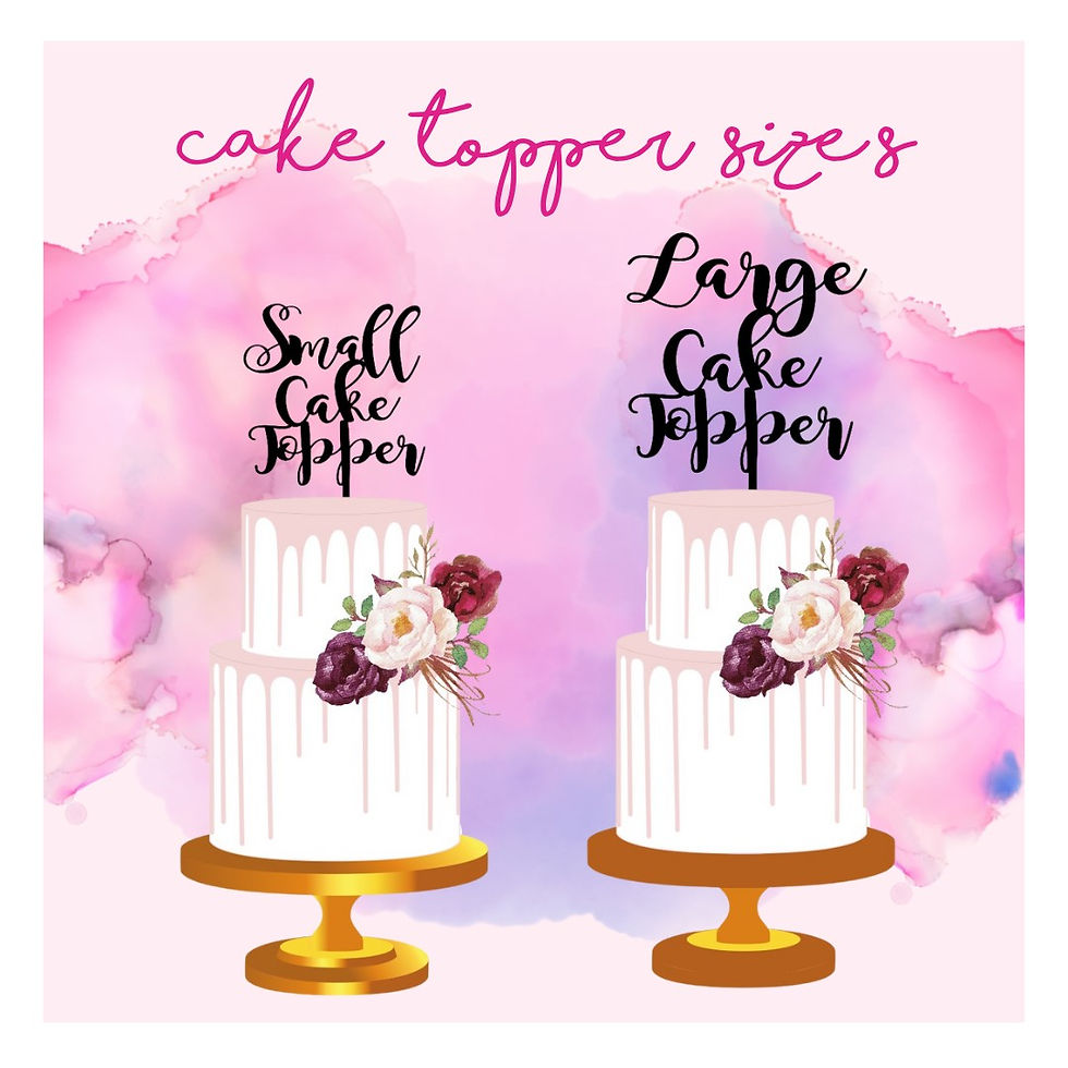 Thumbnail: LARGE CUSTOM DOUBLE LAYER ACRYLIC CAKE TOPPER