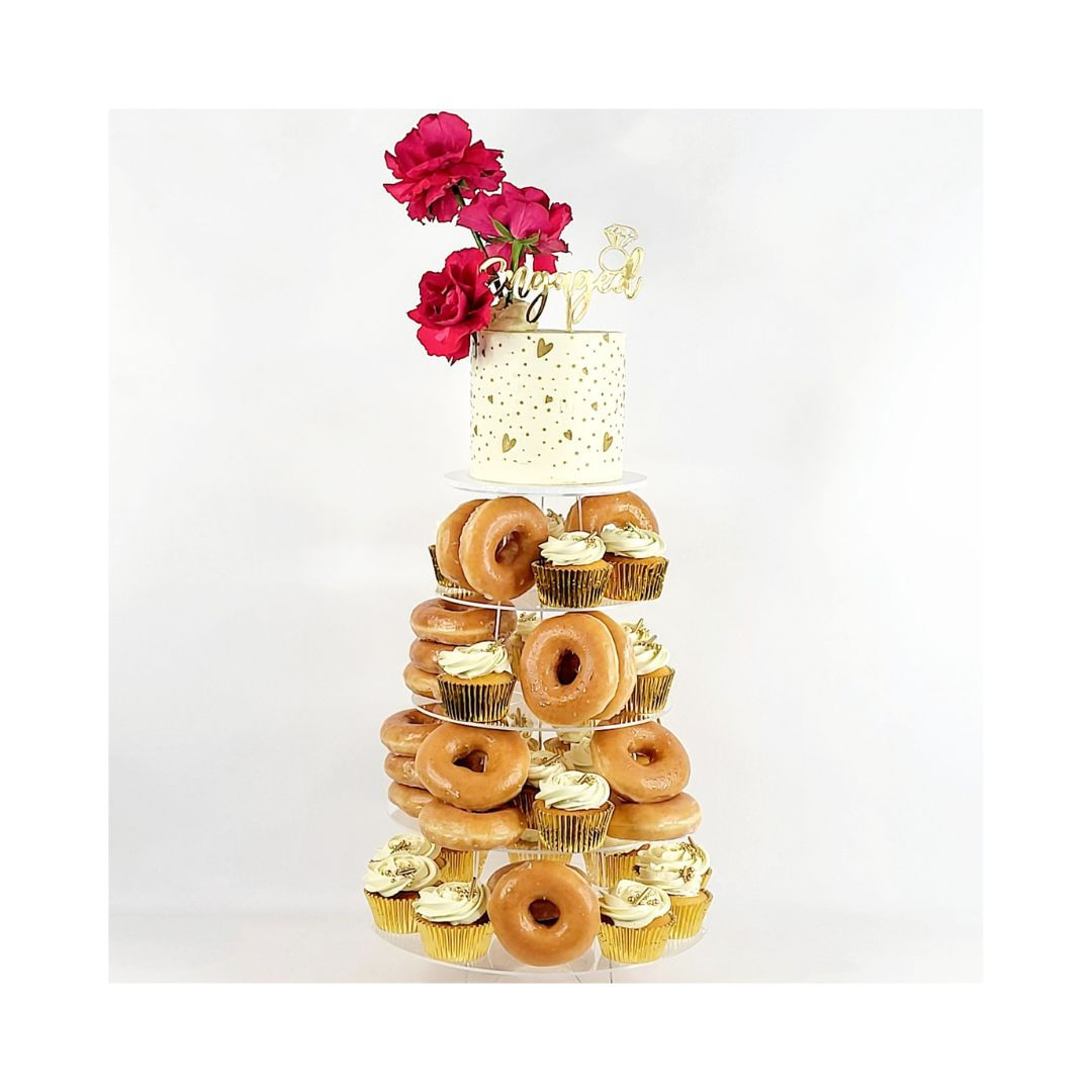 Cupcake/Donut Combo Tower w/stand (4 Doz)