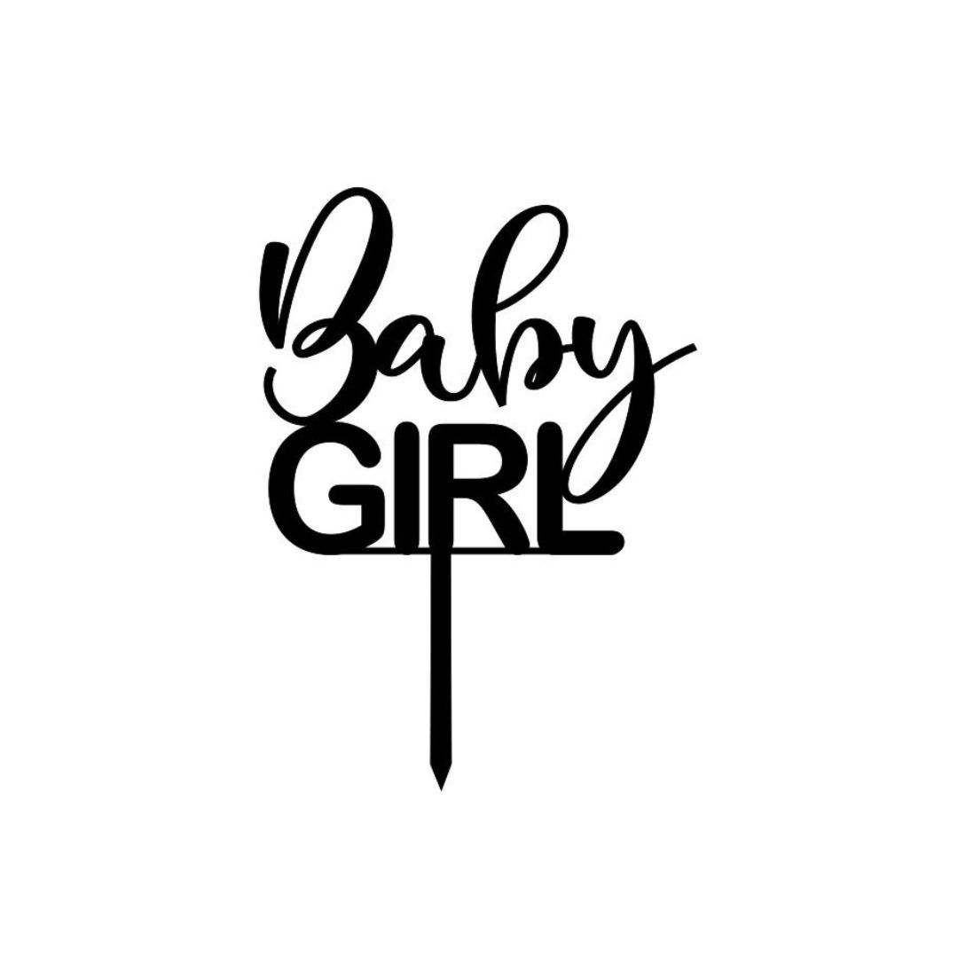 SMALL Baby Girl Cake Topper