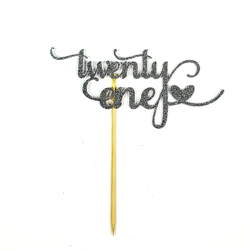 Thumbnail: Twenty One - Card Stock Cake Topper