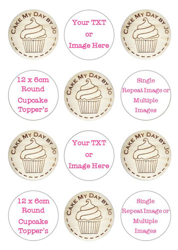 LARGE CUSTOM EDIBLE CUPCAKE TOPPERS Cake My Day By Jo large-custom-edible-cupcake-toppers-cake-my-day-by-jo