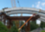 The Fulton Bridge Replacement uses expansion joints only at its ends to minimize the opportunity for salty water from the road to corrode its concrete and steel. Michael Baker photo.