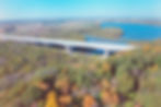 The Creve Coeur Lake Memorial Bridge became the inspiration for Baxter's senior design project and a bridge to his career with Michael Baker Int'l. Photo by Missouri Dept of Transportation