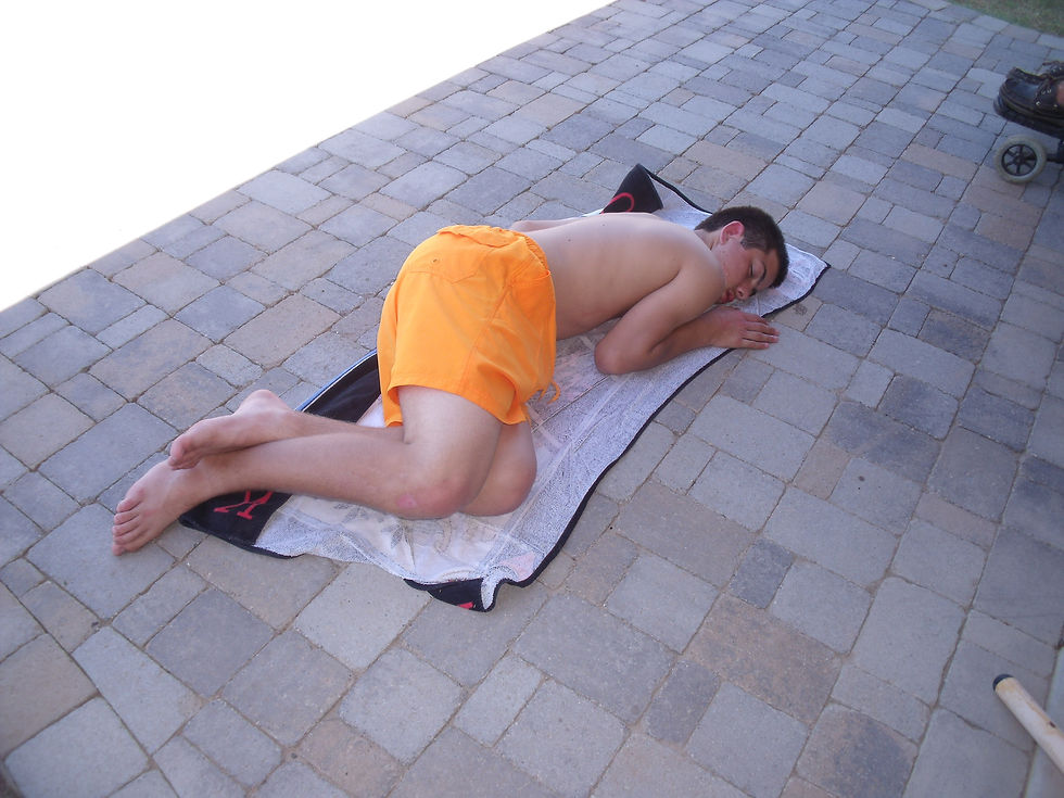 Too tired to swim
