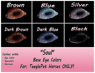 The Cozy Den - "Soul" Teeglepet Horse Eyes
